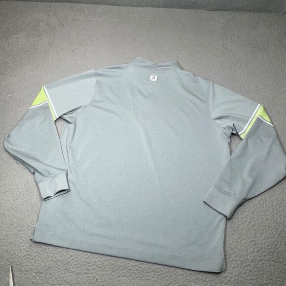 Footjoy Sweater Men Extra Large Gray Perform Zip Mid Layer French Terry Golf - Picture 15 of 16